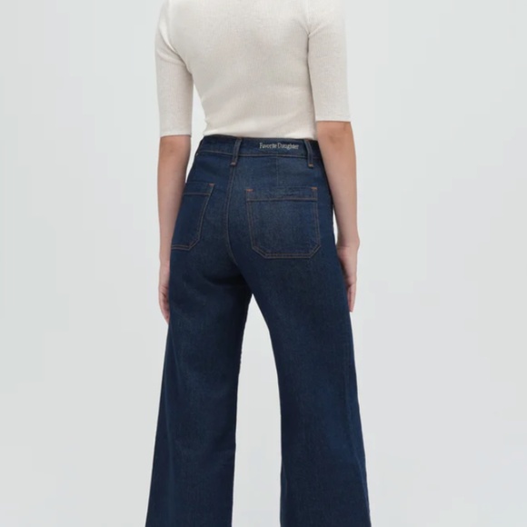 NWOT Favorite Daughter Mischa Shortie Super High Rise Petite Wide Leg Jean - Picture 5 of 6